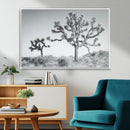 Joshua Trees Wall Art Canvas Print – Framed Black White