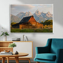 Rustic Barn Wall Art Canvas Print – Framed Grand Teton Park