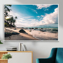 Tropical Beach Wall Art Canvas Print – Framed Ocean Waves