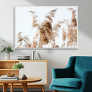 Pampas Grass Wall Art Canvas Print – Framed Neutral Tones