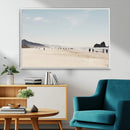 Minimalist Beach Wall Art Canvas Print – Framed Coastal
