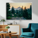 Mountain Wall Art Canvas Print – Framed Forest Serenity