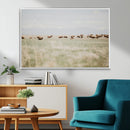 Bison Herd Wall Art Canvas Print – Framed Western Bison