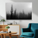 Misty Pines Wall Art Canvas Print – Framed Woodland