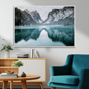 Mountain Lake Wall Art Canvas Print – Framed Toblacher See
