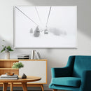 Ski Lift Wall Art Canvas Print – Snowy Alpine Landscape