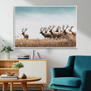 Elk Herd Wall Art Canvas Print – Framed Wildlife Photography
