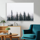 Foggy Forest Wall Art Canvas Print – Framed Misty Pines