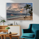 Tropical Storm Wall Art Canvas Print – Framed Moody Beach