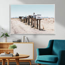 Desert Mailboxes Canvas Print – Framed Minimal Western