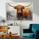 Scottish Highland Wall Art Canvas Print, Framed Longhorn Art by MyGreatCanvas | Canvas Wall Art Prints | Photo Prints & Wall Decor