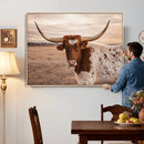 Texas Longhorn Cow Canvas Wall Art, Majestic Bull and Rustic by MyGreatCanvas | Canvas Wall Art Prints | Photo Prints & Wall Decor