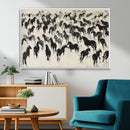 Wild Horse Stampede Wall Art Canvas Print – Monochrome by MyGreatCanvas | Canvas Wall Art Prints | Photo Prints & Wall Decor