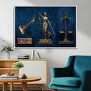 Lady Justice Wall Art Canvas Print – Elegant Gold Legal by MyGreatCanvas | Canvas Wall Art Prints | Photo Prints & Wall Decor