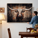 Abstract Longhorn Wall Art Canvas Print – Vintage Western by MyGreatCanvas | Canvas Wall Art Prints | Photo Prints & Wall Decor