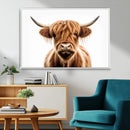 Scottish Highland Cow Canvas Print, Framed Highland Cow