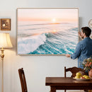 Sunset Surfing Wall Art Canvas Print, Ocean Wave Surfer with by MyGreatCanvas | Canvas Wall Art Prints | Photo Prints & Wall Decor