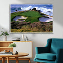 Ocean Cliff Golf Course Wall Art Canvas Print – Waves by MyGreatCanvas | Canvas Wall Art Prints | Photo Prints & Wall Decor