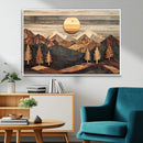 Wooden Mountain Layers Art – Rustic Pine Tree Landscape by MyGreatCanvas | Canvas Wall Art Prints | Photo Prints & Wall Decor