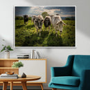 Grazing Cattle Herd Pasture Green Field Livestock Natural by MyGreatCanvas | Canvas Wall Art Prints | Photo Prints & Wall Decor