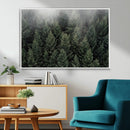 Dense Evergreen Forest Misty Morning Fog Pine Trees Woodland by MyGreatCanvas | Canvas Wall Art Prints | Photo Prints & Wall Decor