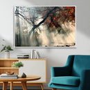 Sunlit Autumn Forest Wall Art Canvas Print – Framed Mist by MyGreatCanvas | Canvas Wall Art Prints | Photo Prints & Wall Decor