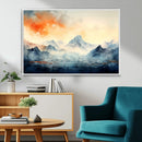 Warm Clouds Abstract Mountain Wall Art Canvas Print