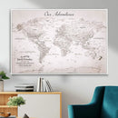Customize Large Push Pin World Map Wall Art Canvas Print – by MyGreatCanvas | Canvas Wall Art Prints | Photo Prints & Wall Decor