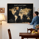 Personalized World Map Print | Customize Map with Push Pin