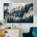 Foggy Pine Forest Wall Art – Framed Black White Nature by MyGreatCanvas | Canvas Wall Art Prints | Photo Prints & Wall Decor
