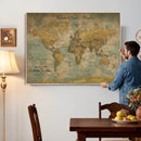 Customize Push Pin Vintage World Map Wall Art Canvas Print – by MyGreatCanvas | Canvas Wall Art Prints | Photo Prints & Wall Decor