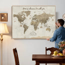 Push Pin World Map Canvas Print – Travel Tracker Wall Art by MyGreatCanvas | Canvas Wall Art Prints | Photo Prints & Wall Decor