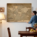 Personalized World Map Wall Art – Custom Framed Push Pin by MyGreatCanvas | Canvas Wall Art Prints | Photo Prints & Wall Decor