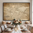 Personalized World Map Wall Art – Customizable Push Pin Map