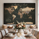 Custom Push Pin World Map Wall Art – Personalized Travel