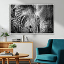 Wild Old Elephant Wall Art Canvas Print