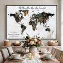Custom World Map Wall Art – Map Foam Cork Pin Include,