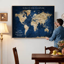 Custom Push Pin World Map Personalized Travel Tracker Canvas by MyGreatCanvas | Canvas Wall Art Prints | Photo Prints & Wall Decor