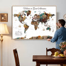Customizable Framed World Map Canvas Print – Personalized by MyGreatCanvas | Canvas Wall Art Prints | Photo Prints & Wall Decor