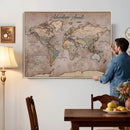 Custom Push Pin World Map Wall Art Canvas Print – by MyGreatCanvas | Canvas Wall Art Prints | Photo Prints & Wall Decor