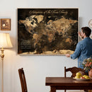 Personalized Family World Map Canvas – Custom Framed Push by MyGreatCanvas | Canvas Wall Art Prints | Photo Prints & Wall Decor
