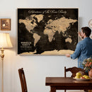 Personalized Family Adventure World Map – Custom Framed Push by MyGreatCanvas | Canvas Wall Art Prints | Photo Prints & Wall Decor