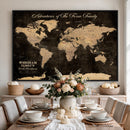 Personalized Family Adventure World Map – Custom Framed Push