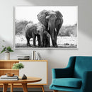 Elephant Family Africa Wall Art Canvas Print by MyGreatCanvas | Canvas Wall Art Prints | Photo Prints & Wall Decor