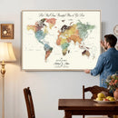Custom Push Pin World Map Wall Art Canvas Print – by MyGreatCanvas | Canvas Wall Art Prints | Photo Prints & Wall Decor