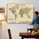 Custom Push Pin World Map Wall Art Canvas Print – Custom by MyGreatCanvas | Canvas Wall Art Prints | Photo Prints & Wall Decor