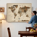 World Map Canvas Print – Framed Detailed Map of the World by MyGreatCanvas | Canvas Wall Art Prints | Photo Prints & Wall Decor