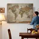 World Map Canvas Print – Framed Travel Map Wall Art for by MyGreatCanvas | Canvas Wall Art Prints | Photo Prints & Wall Decor