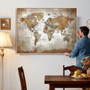 Vibrant Watercolor World Map Canvas Wall Art – Framed Travel by MyGreatCanvas | Canvas Wall Art Prints | Photo Prints & Wall Decor