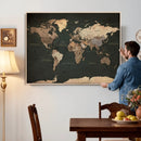 Vintage World Map Canvas Wall Art – Framed Travel Map for by MyGreatCanvas | Canvas Wall Art Prints | Photo Prints & Wall Decor